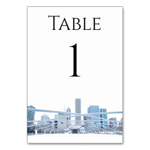 Numéro De Table Numéros de tableau Skyline de Chicago