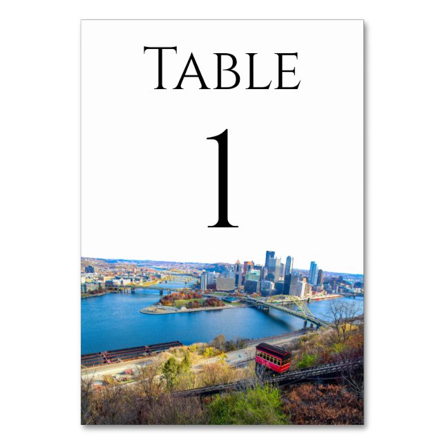 Numéro De Table Numéros de tableau Skyline de Pittsburgh (Par défaut)