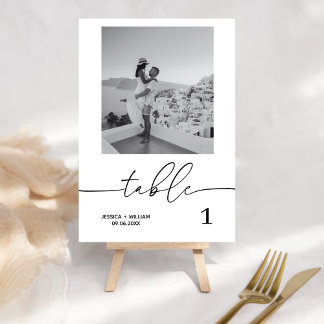 Numéro De Table Numéros minimalistes de tableau photo | Débordemen