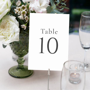 Numéro De Table Numéros simples minimaux de table des Mariages bla