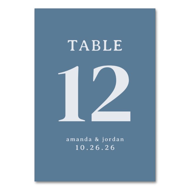 Numéro De Table Numérotation de table bleue sophistiquée (Par défaut)