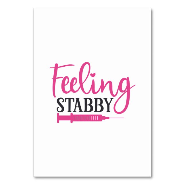 Numéro De Table Nurse Gift Feeling Stabby Nurse (Par défaut)