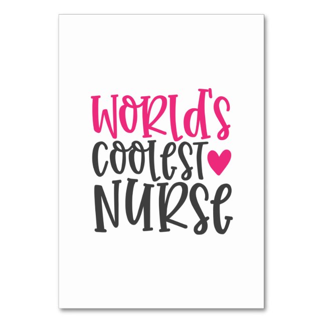 Numéro De Table Nurse Gift World's Coolest Nurse (Par défaut)
