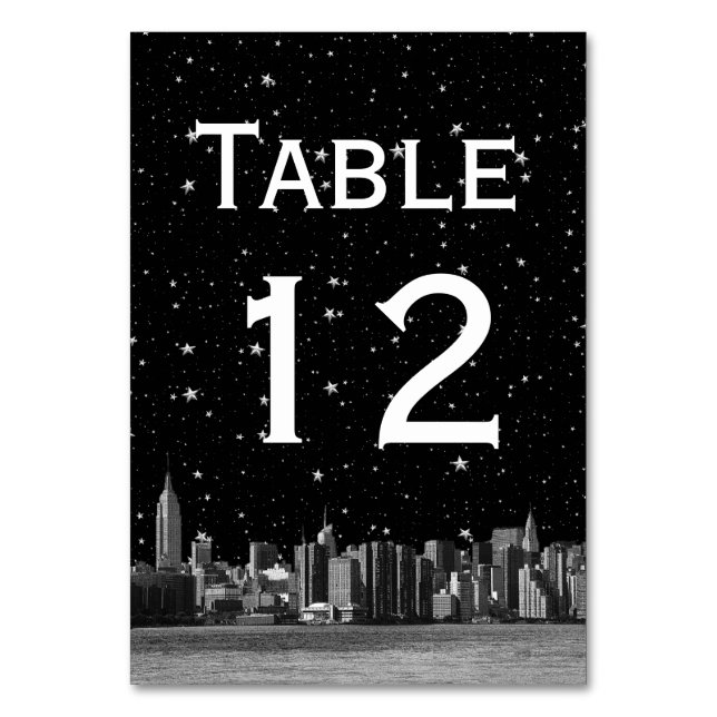 Numéro De Table NYC Etch Etch Etch Étoile large do-it-yourself BG  (Par défaut)