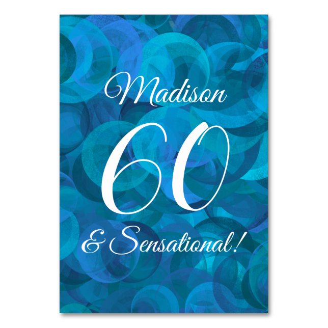 Numéro De Table Ocean Blue 60 & Sensational Birthday Party (Par défaut)