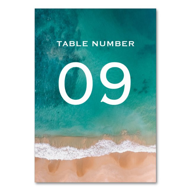 Numéro De Table Ocean Wave, Mariage plage (Par défaut)