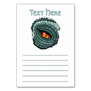 Numéro De Table Œil de prédateur reptile primitif