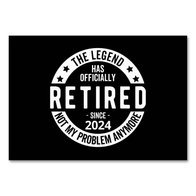 Numéro De Table officiellement retraité 2024 (Devant)