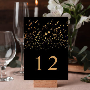 Numéro De Table Oiseaux élégants d'un Mariage de plume