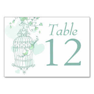 Numéro De Table oiseaux mariages ouvrir oiseaux niches numéros de