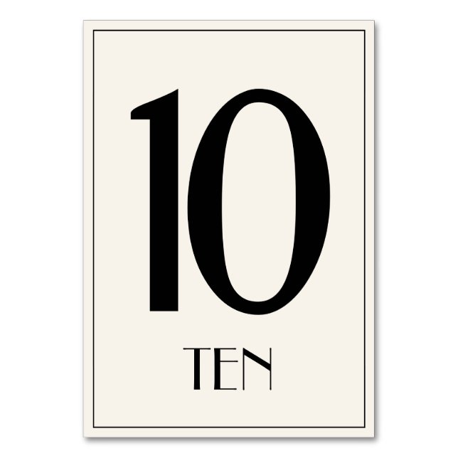 Numéro de table Old Hollywood Style (Par défaut)