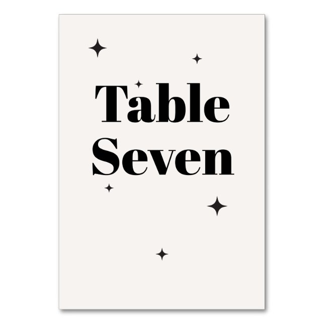 Numéro De Table OLIVIA Modern Ivory Celestin Mariage Petit déjeune (Par défaut)
