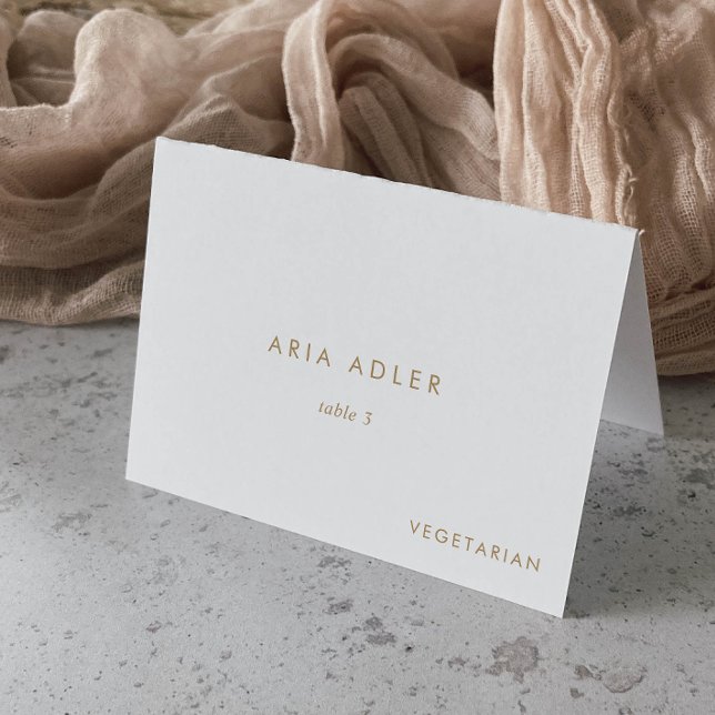 Numéro De Table Option de menu de mariage en typographie dorée chi (Créateur téléchargé)