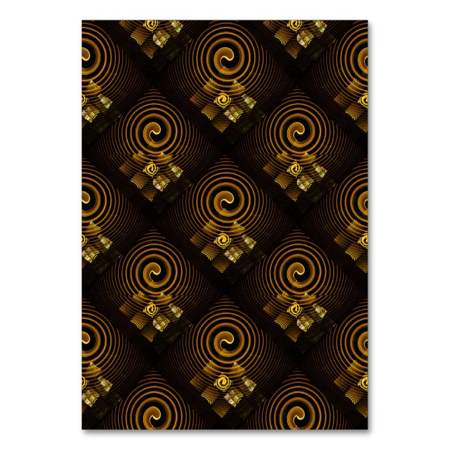 Numéro De Table Or Moderne Boho Élégant Motif d'Art Abstrait #502 (Par défaut)