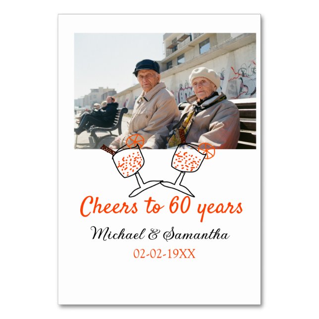 Numéro De Table Orange applaudit à 60 ans de mariage (Par défaut)