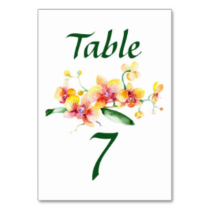 Numéro De Table Orchidée Floral