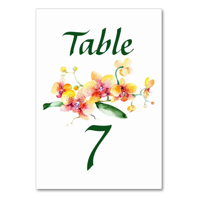 Numéro De Table Orchidée Floral (Par défaut)