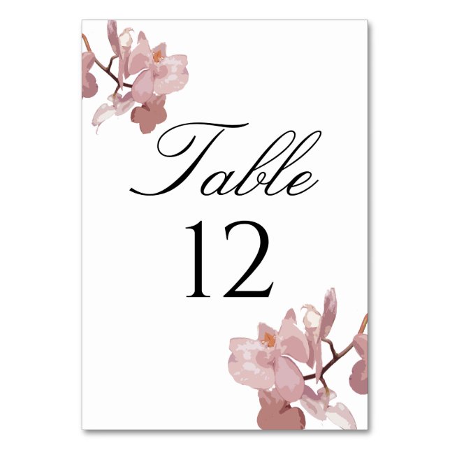 Numéro De Table Orchidée Rose Foncé  (Par défaut)