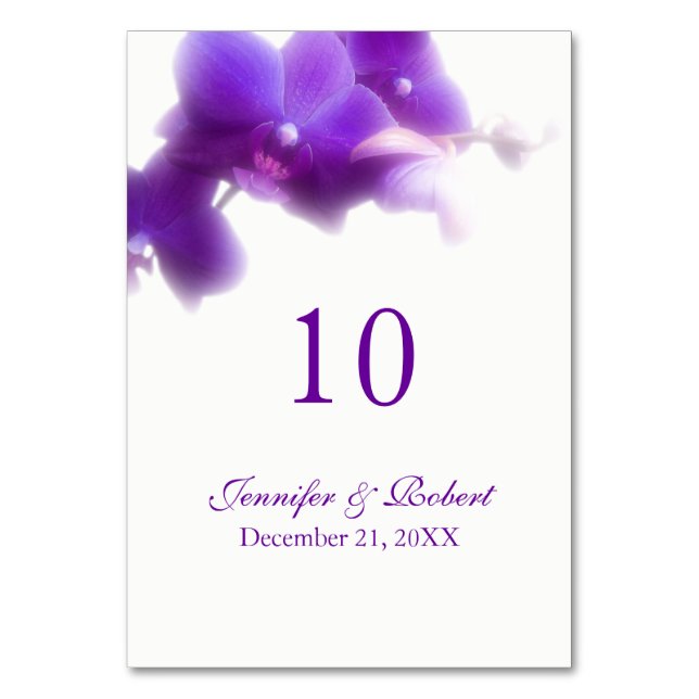 Numéro de table Orchidée violette (Par défaut)
