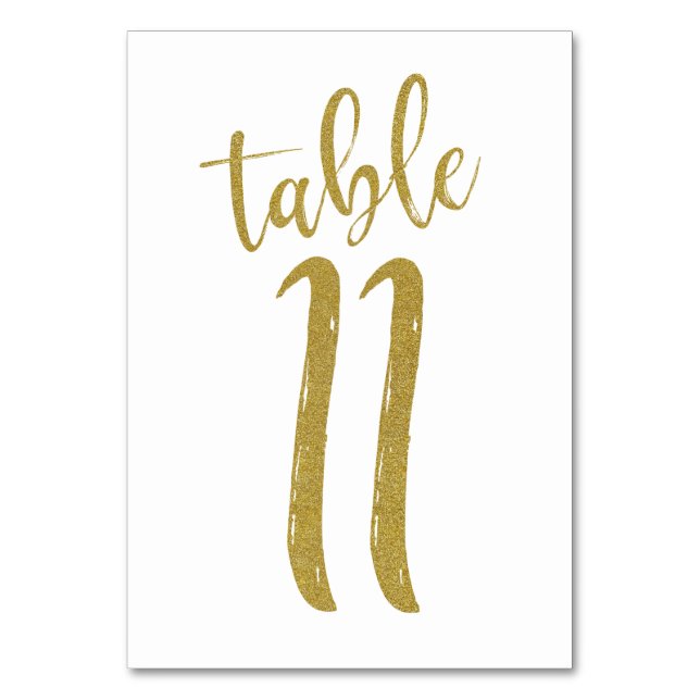Numéro de table pailleté or 11 (Par défaut)