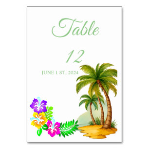 Numéro De Table Palmiers tropicaux Thunder_Cove