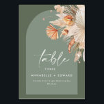 Numéro De Table Pampas Grass Sage Vert Rouille Bohémienne Moderne<br><div class="desc">Pampas Grass Sage Green Moderne Botanique Mariage de table design. Fait partie d'une collection moderne.</div>