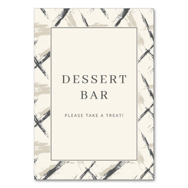 Numéro De Table Pancarte d'invitation au bar à desserts neutre (Par défaut)