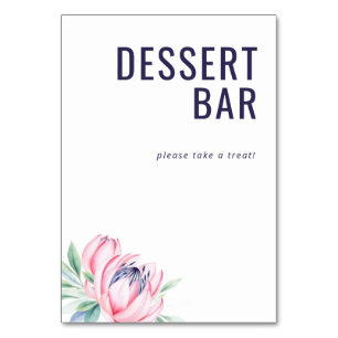 Numéro De Table Pancarte pour le bar à desserts aquarelle de la Ma