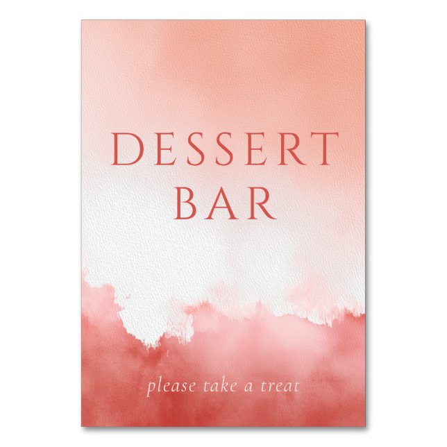 Numéro De Table Panneau de bar à desserts aquarelle rose joyeux (Par défaut)