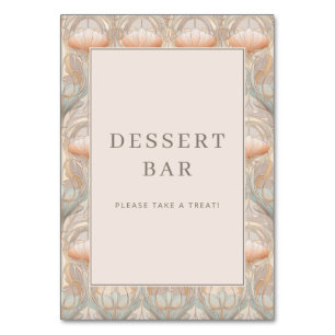 Numéro De Table Panneau de bar à desserts floral pastel fantaisist