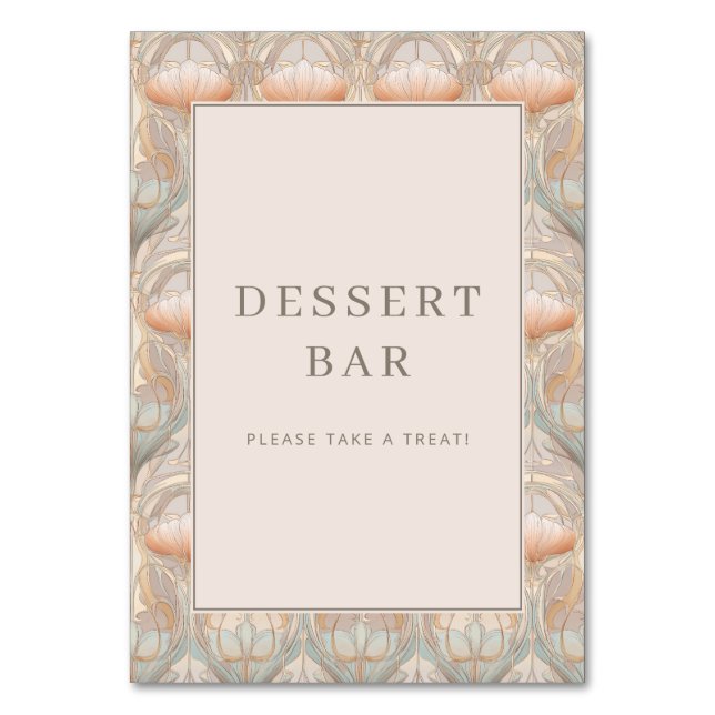 Numéro De Table Panneau de bar à desserts floral pastel fantaisist (Par défaut)