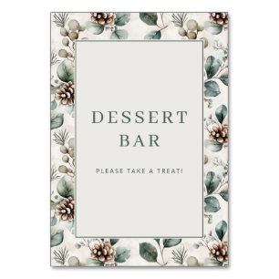 Numéro De Table Panneau de bar à desserts floral terreux chaud