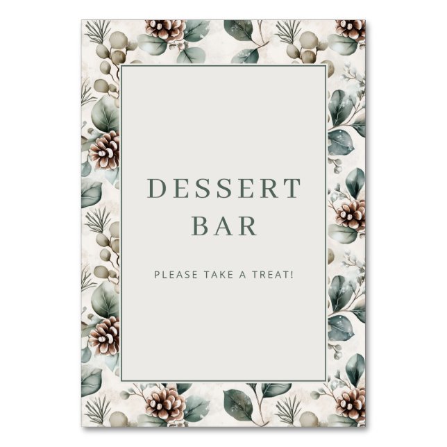 Numéro De Table Panneau de bar à desserts floral terreux chaud (Par défaut)
