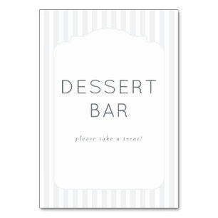 Numéro De Table Panneau de bar à desserts minimaliste gris accueil