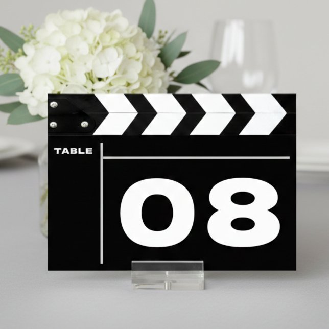 Numéro De Table Panneau de Clap de Mariage Cinématographique (Créateur téléchargé)