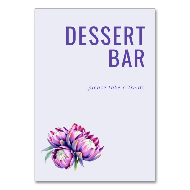 Numéro De Table Panneau de dessert floral lavande joyeux (Par défaut)
