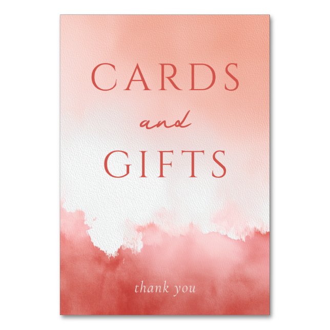 Numéro De Table Panneau de gratitude à l'aquarelle rose serein (Par défaut)