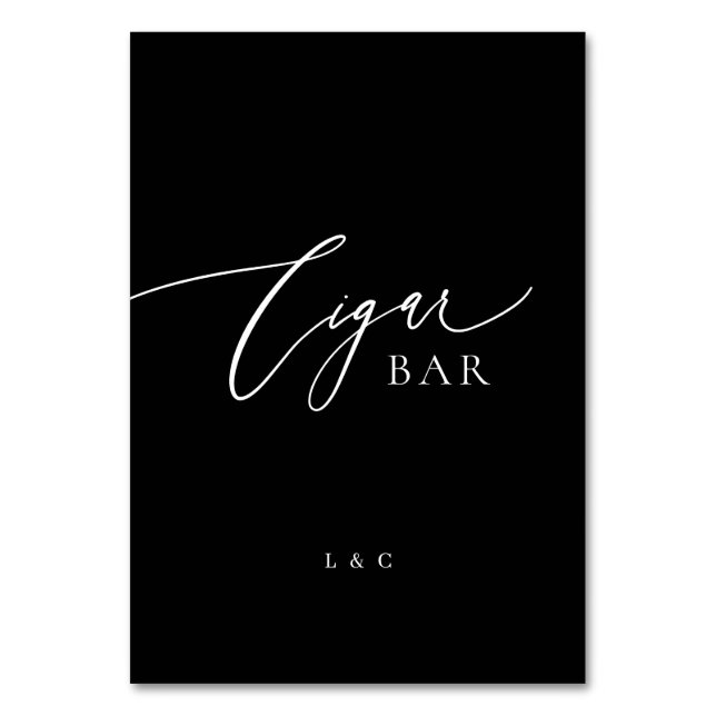 Numéro De Table Panneau de la barre de cigares du Mariage de calli (Par défaut)