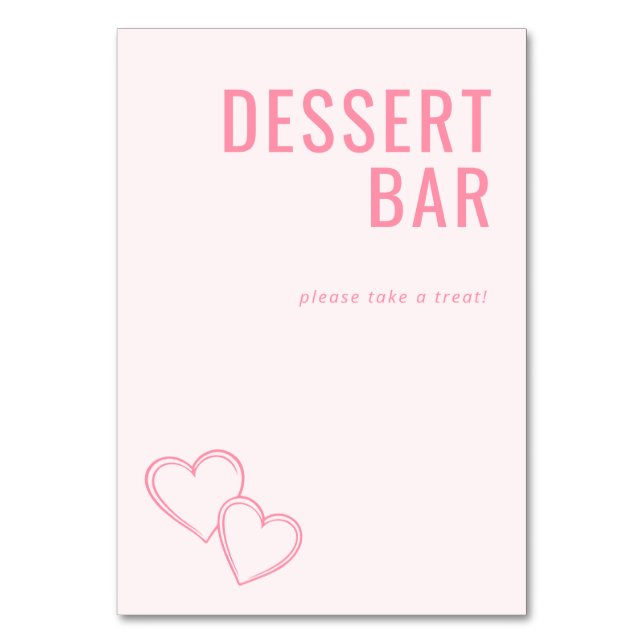 Numéro De Table Panneau de signalétique de bar à dessert minimalis (Par défaut)