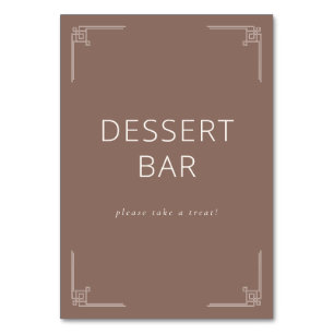 Numéro De Table Panneau de signalétique de bar à dessert minimalis