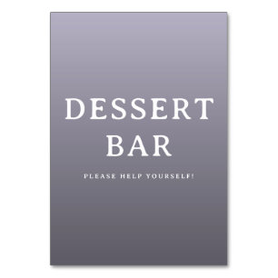 Numéro De Table Panneau de signalétique de bar à dessert minimalis