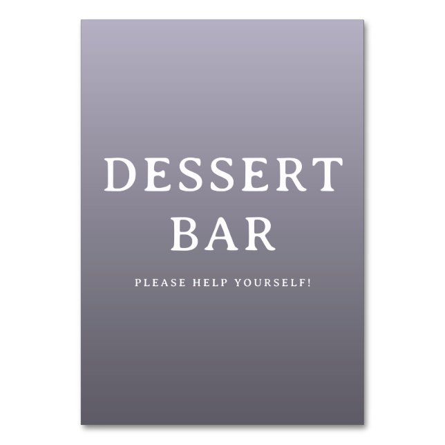 Numéro De Table Panneau de signalétique de bar à dessert minimalis (Par défaut)