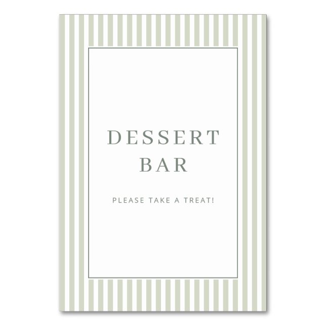 Numéro De Table Panneau de signalétique de bar à desserts minimali (Par défaut)