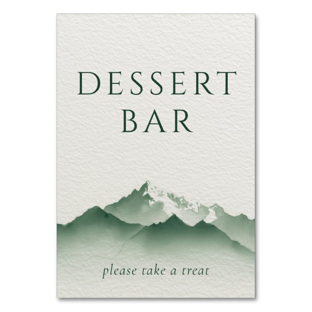 Numéro De Table Panneau de signalisation de bar à dessert à l'aqua (Par défaut)