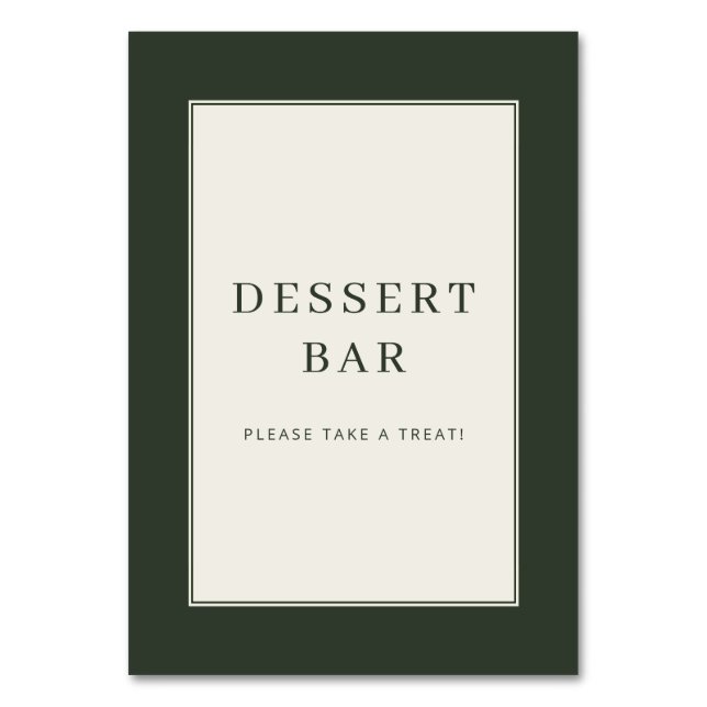Numéro De Table Panneau de signalisation de bar à dessert élégant  (Par défaut)