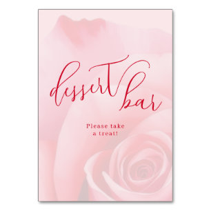 Numéro De Table Panneau de signalisation de bar à dessert floral r