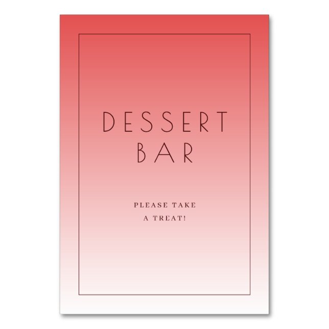 Numéro De Table Panneau de signalisation de bar à dessert minimali (Par défaut)