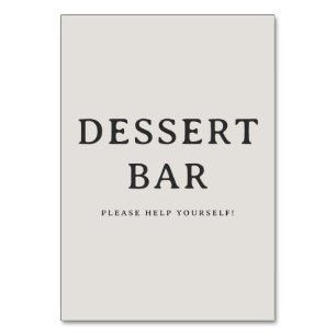 Numéro De Table Panneau de signalisation de bar à dessert sérif be