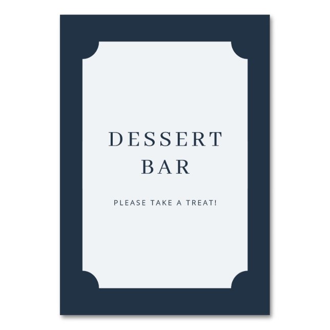 Numéro De Table Panneau de signalisation de bar à desserts minimal (Par défaut)