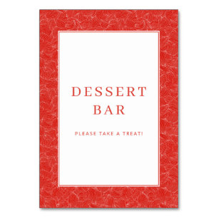 Numéro De Table Panneau de signalisation pour dessert en bar à tou